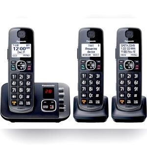 Panasonic KX-TGE633 Cordless Phone System w/Answering Machine & Call Blocking